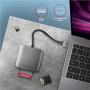 AXAGON Aluminum high-speed USB-A 3.2 Gen 1 memory card reader, 3 slots , CRE-S3