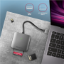 AXAGON Aluminum high-speed USB-A 3.2 Gen 1 memory card reader, 3 slots , CRE-S3