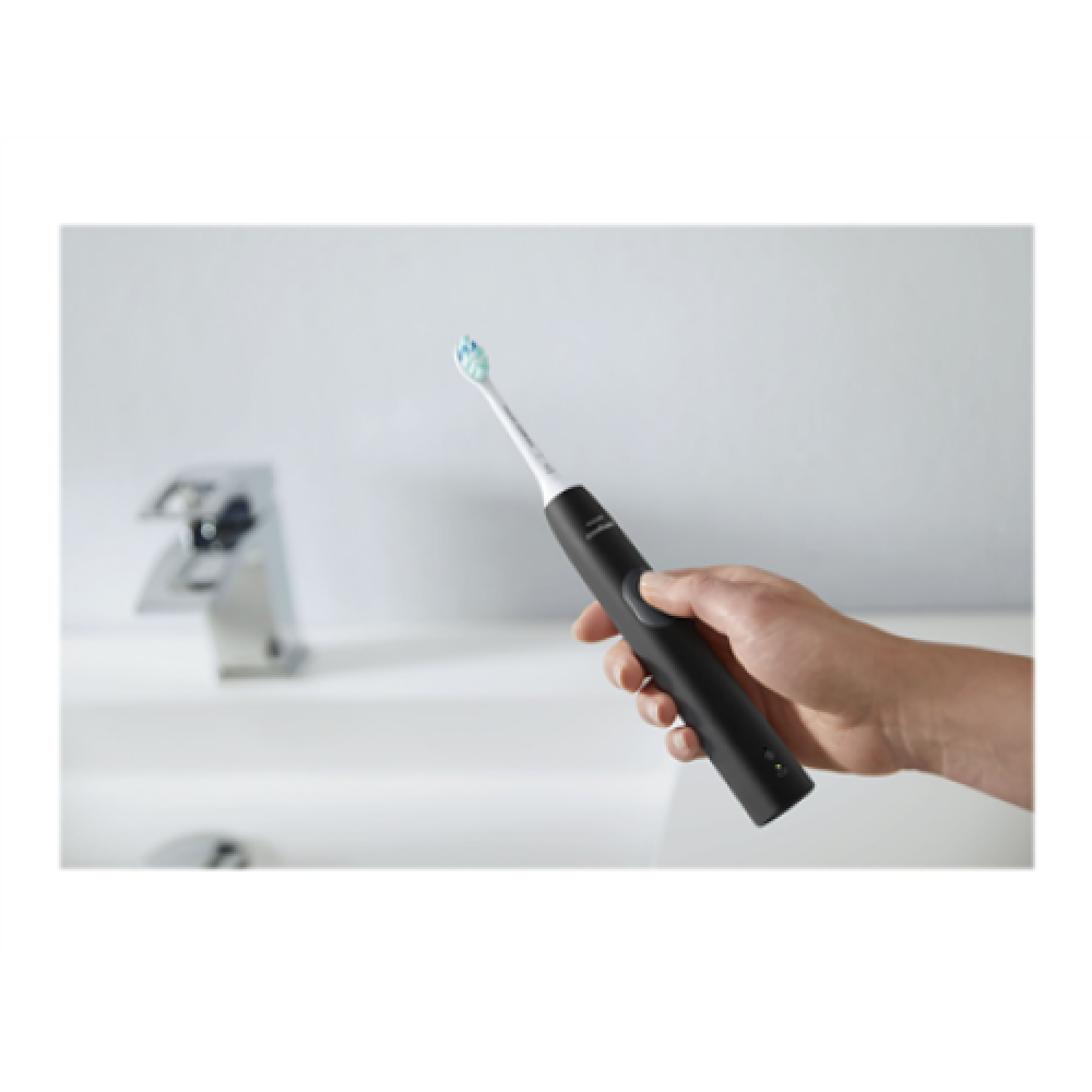 Philips , Electric Toothbrush with Pressure Sensor , HX6800/44 Sonicare ProtectiveClean 4300 , Rechargeable , For adults , Number of brush heads included 1 , Number of teeth brushing modes 1 , Sonic technology , Black/Grey