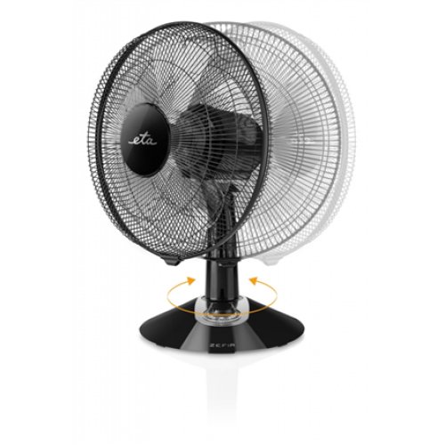 ETA , Zefir ETA160790010 , Table Fan , 45 W , Diameter 30 cm , Number of speeds 3 , Oscillation , Black