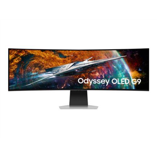 Samsung , Odyssey OLED G9 G95SC Monitor , LS49CG950SUXDU , 49 , QHD , 32:9 , 240 Hz , 0.03 ms , 5120 x 1440 , 250 cd/m² , HDMI ports quantity 1 , Silver