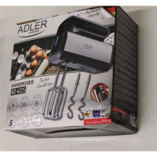 SALE OUT. Adler AD 4225 Hand Mixer, 3 functions, 300W , Adler , Hand mixer , AD 4225 , Hand Mixer , 300 W , Number of speeds 5 , Turbo mode , Stainless steel , DAMAGED PACKAGING