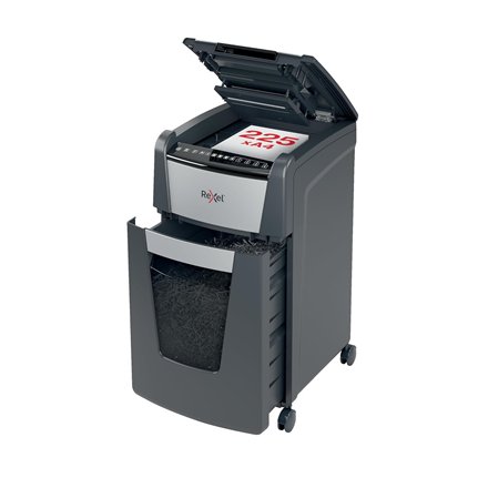 Rexel , Optimum AutoFeed+ 225X Automatic Cross Cut Paper Shredder P4 , Black , 60 L , Paper shredding , Credit cards shredding , 55 dB , Automatic Cross Cut