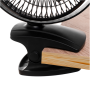 Adler Rechargeable Clip-on Desk Fan , AD 7342 , Table Fan , Black , Diameter 15.5 cm , Number of speeds 3 , Oscillation , 5 W