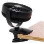 Adler Rechargeable Clip-on Desk Fan , AD 7342 , Table Fan , Black , Diameter 15.5 cm , Number of speeds 3 , Oscillation , 5 W