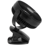 Adler Rechargeable Clip-on Desk Fan , AD 7342 , Table Fan , Black , Diameter 15.5 cm , Number of speeds 3 , Oscillation , 5 W