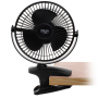 Adler Rechargeable Clip-on Desk Fan , AD 7342 , Table Fan , Black , Diameter 15.5 cm , Number of speeds 3 , Oscillation , 5 W