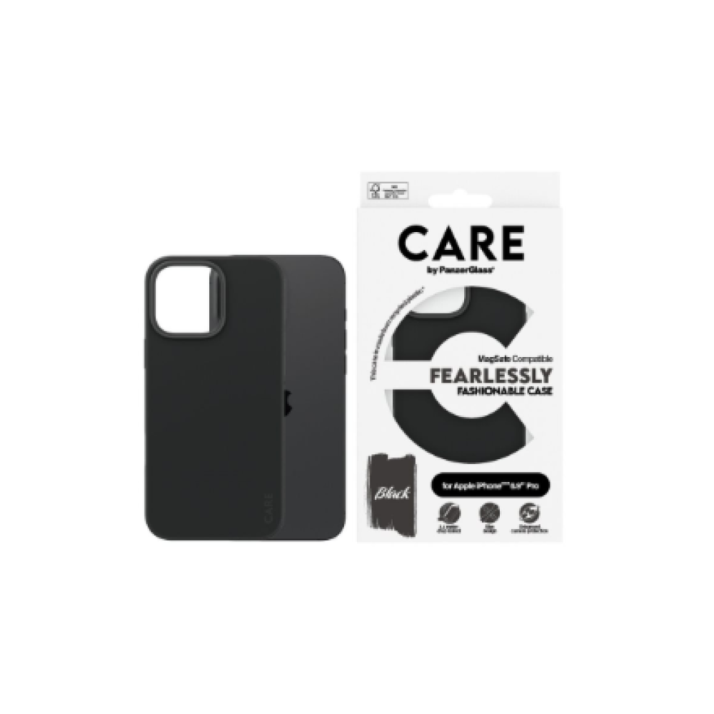 CARE Fashionable Case , Back cover , Apple , iPhone 16 Pro Max , Recycled plastic , Black , MagSafe