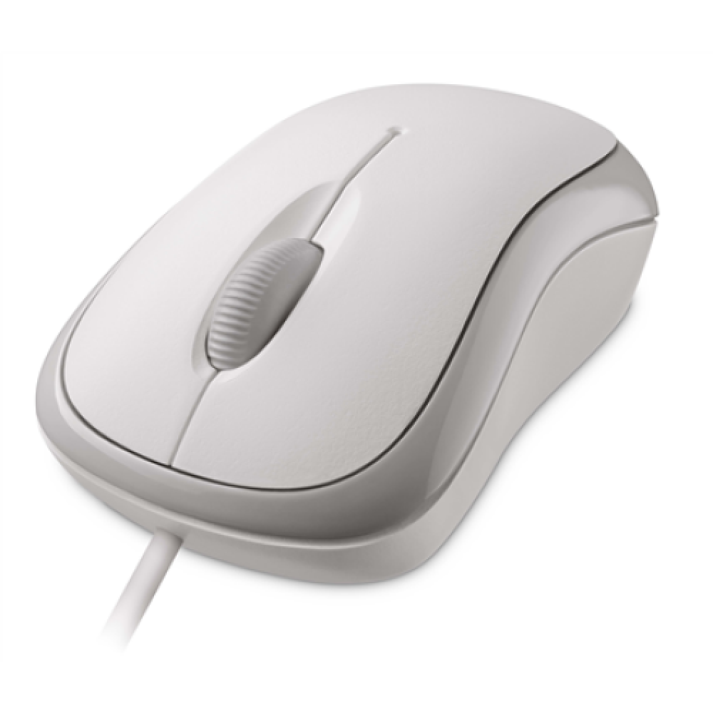 Microsoft 4YH-00008 Basic Optical Mouse for Business 1.83 m, White, USB