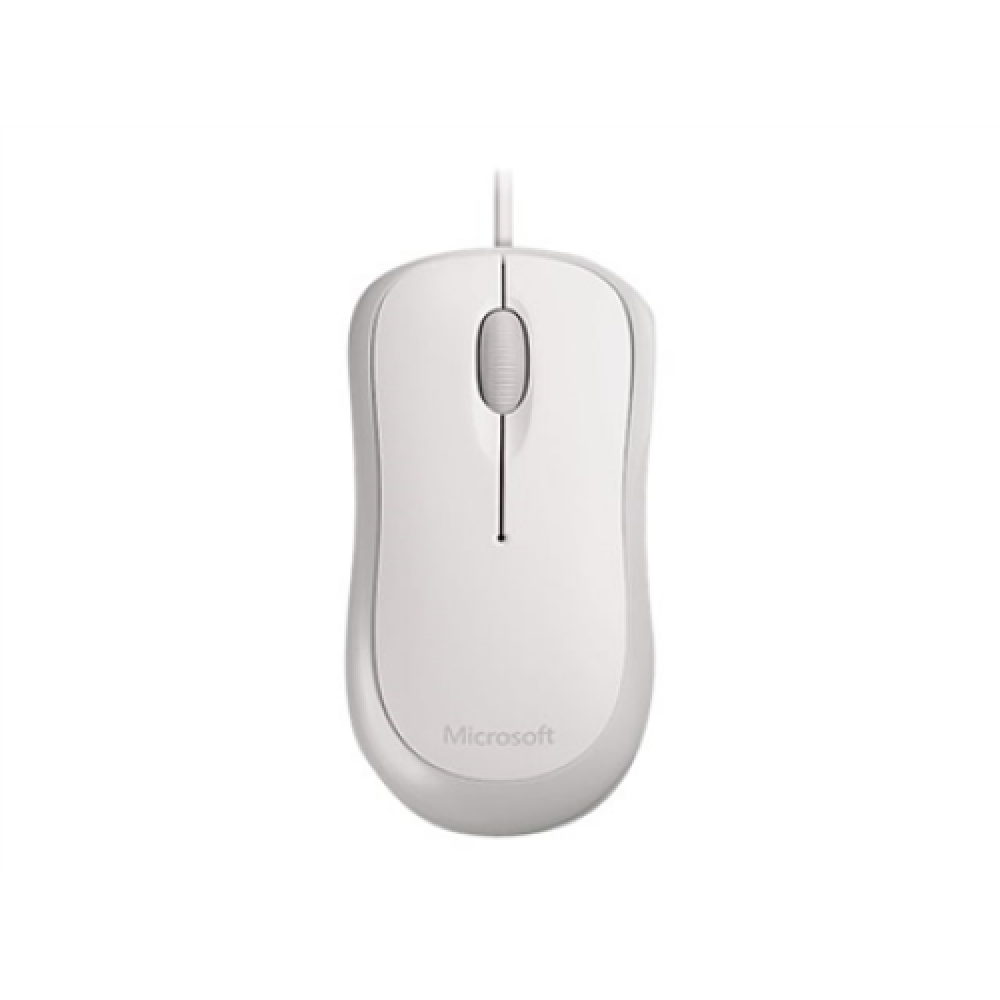 Microsoft 4YH-00008 Basic Optical Mouse for Business 1.83 m, White, USB