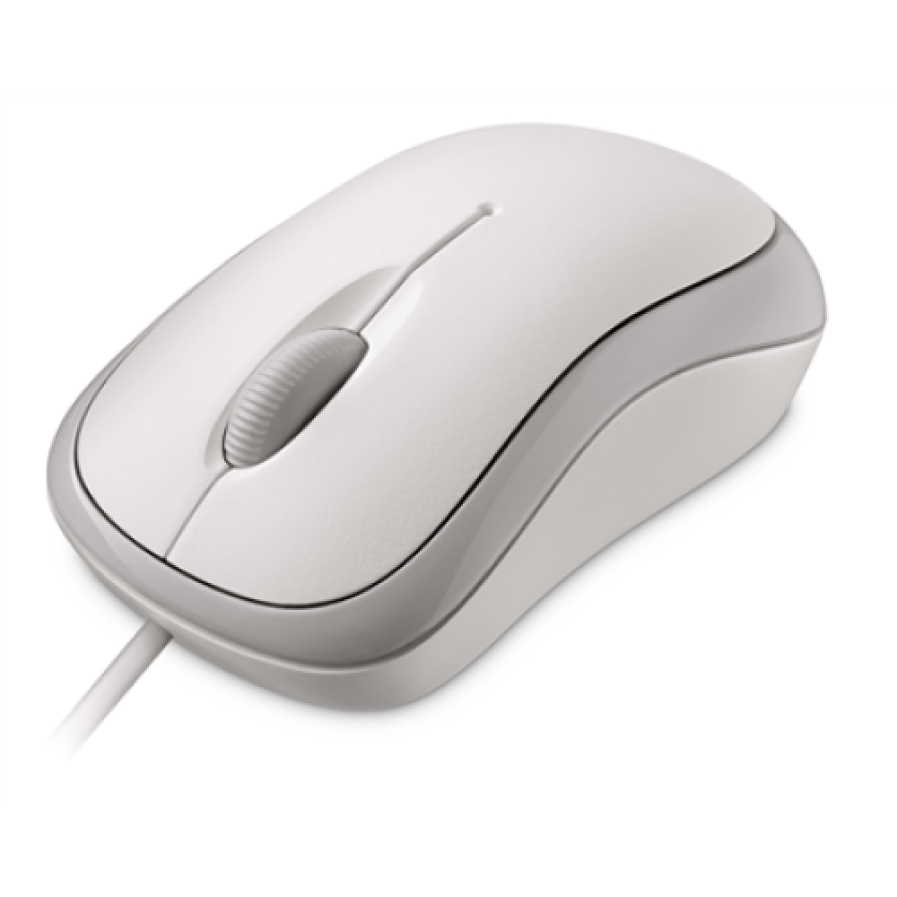 Microsoft 4YH-00008 Basic Optical Mouse for Business 1.83 m, White, USB