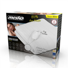 Mesko , Electirc heating under-blanket , MS 7419 , Number of heating levels 4 , Number of persons 1 , Washable , Remote control , Polyester , 60 W , White