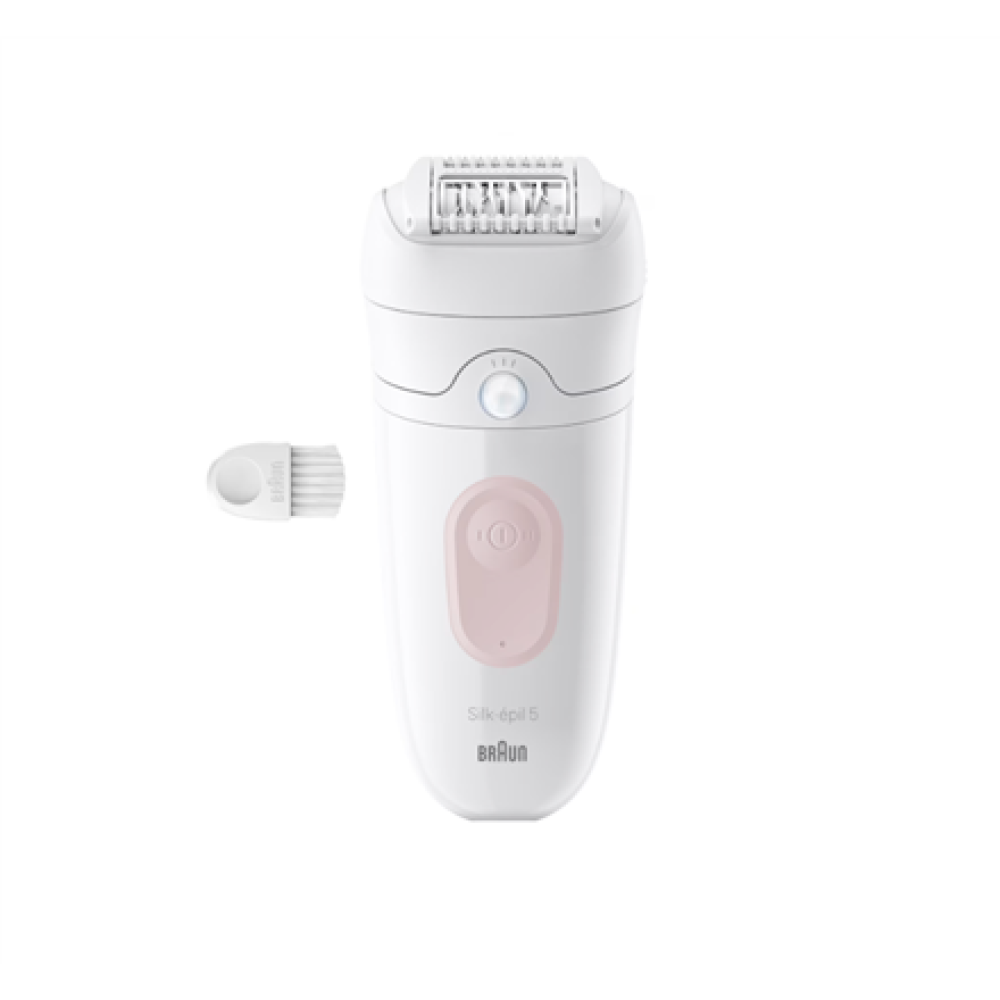 Braun Epilator , Silk-épil 5 SE5-000 , Operating time (max) 40 min , Number of power levels 2 , Wet & Dry , White/Pink