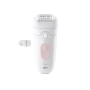 Braun Epilator , Silk-épil 5 SE5-000 , Operating time (max) 40 min , Number of power levels 2 , Wet & Dry , White/Pink