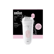 Braun Epilator , Silk-épil 5 SE5-000 , Operating time (max) 40 min , Number of power levels 2 , Wet & Dry , White/Pink