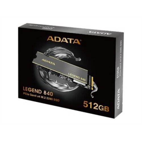 ADATA , LEGEND 840 , 512 GB , SSD form factor M.2 2280 , SSD interface PCIe Gen4x4 , Read speed 5000 MB/s , Write speed 4500 MB/s