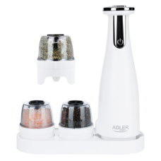 Adler , Electric Salt and pepper grinder , AD 4449w , Grinder , 7 W , Housing material ABS plastic , Lithium , Mills with ceramic querns; Charging light; Auto power off after: 3 minutes; Fully charged for 120 minutes of continuous use; Charging time: 2.5 