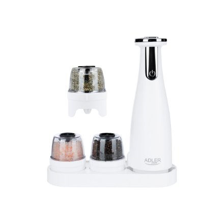 Adler , Electric Salt and pepper grinder , AD 4449w , Housing material ABS plastic , 7 W , Lithium , Matte White