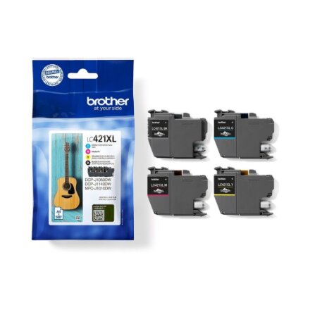 Brother LC421XLVAL Ink Cartridge Multipack , Brother Brother LC , LC421XLVAL , Brother LC421XL - 4-pack - XL - black, yellow, cyan, magenta - original - ink cartridge , Ink cartridge , Black, yellow, cyan, magenta