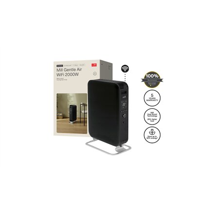 Mill , WiFI GEN3 Oil Filled Radiator , OIL2000WIFI3 , Oil Filled Radiator , 2000 W , Number of power levels 3 , Black