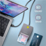 AXAGON USB-C Smart Card FlatReader , CRE-SM3TC