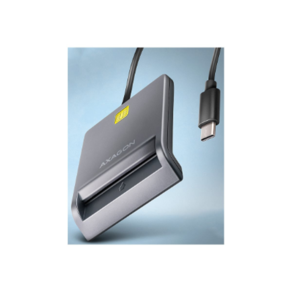 AXAGON USB-C Smart Card FlatReader , CRE-SM3TC