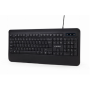 Gembird , Multimedia Keyboard , KB-UML-03 , Multimedia , Wired , US , Black , g
