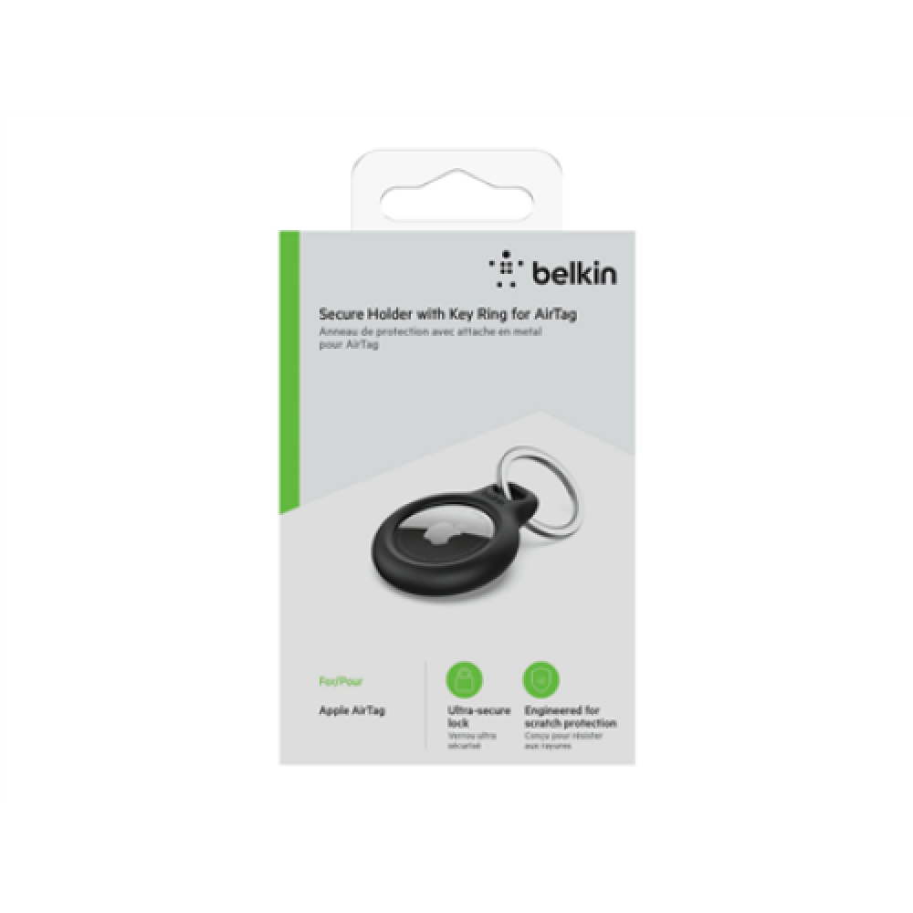 Belkin , Secure Holder with Key Ring for AirTag , Black