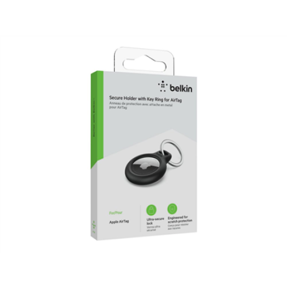 Belkin , Secure Holder with Key Ring for AirTag , Black