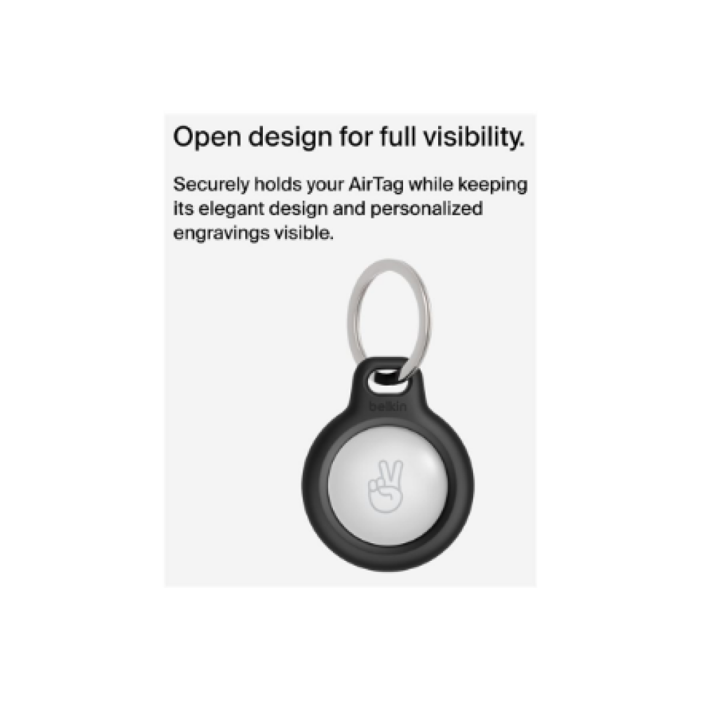 Belkin , Secure Holder with Key Ring for AirTag , Black