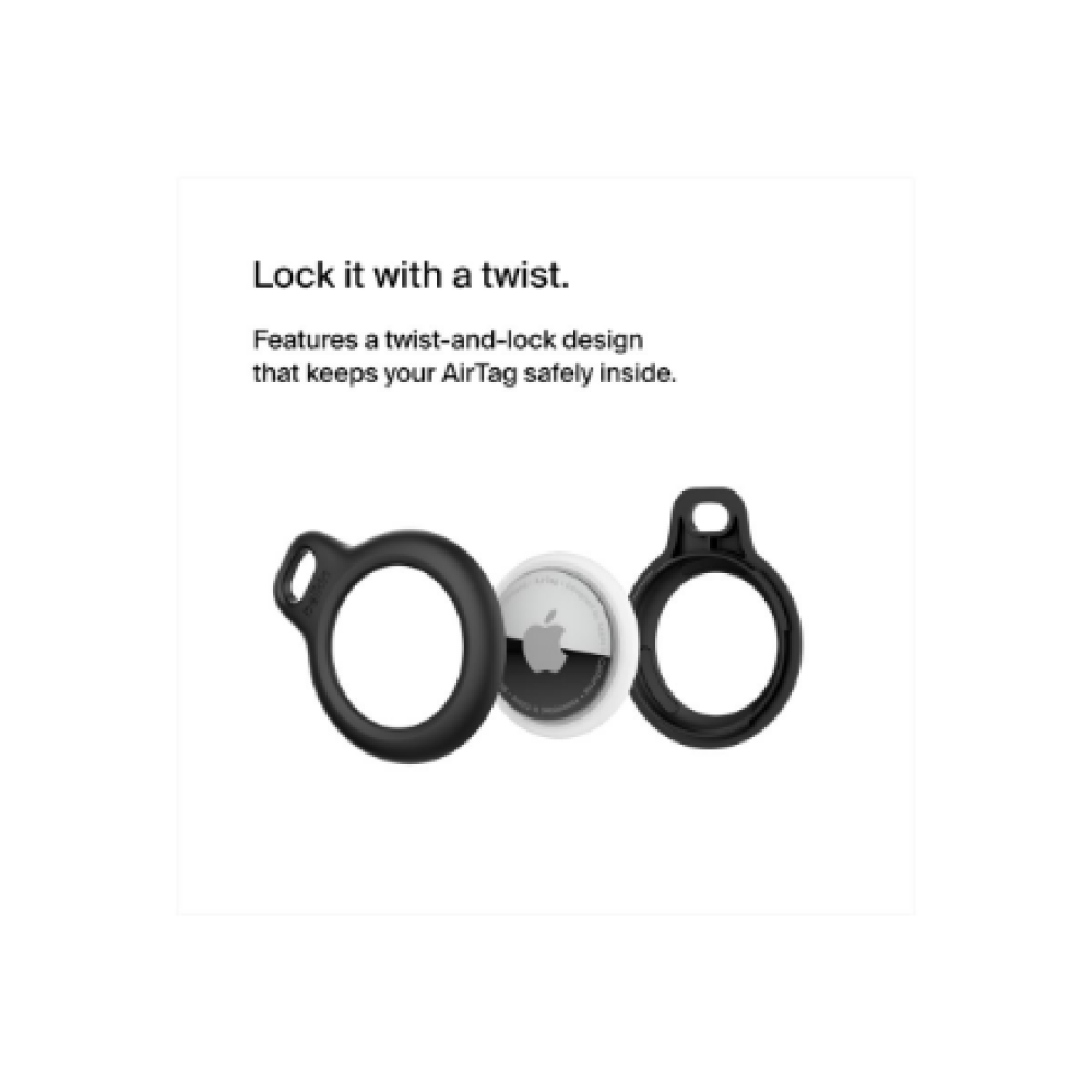 Belkin , Secure Holder with Key Ring for AirTag , Black