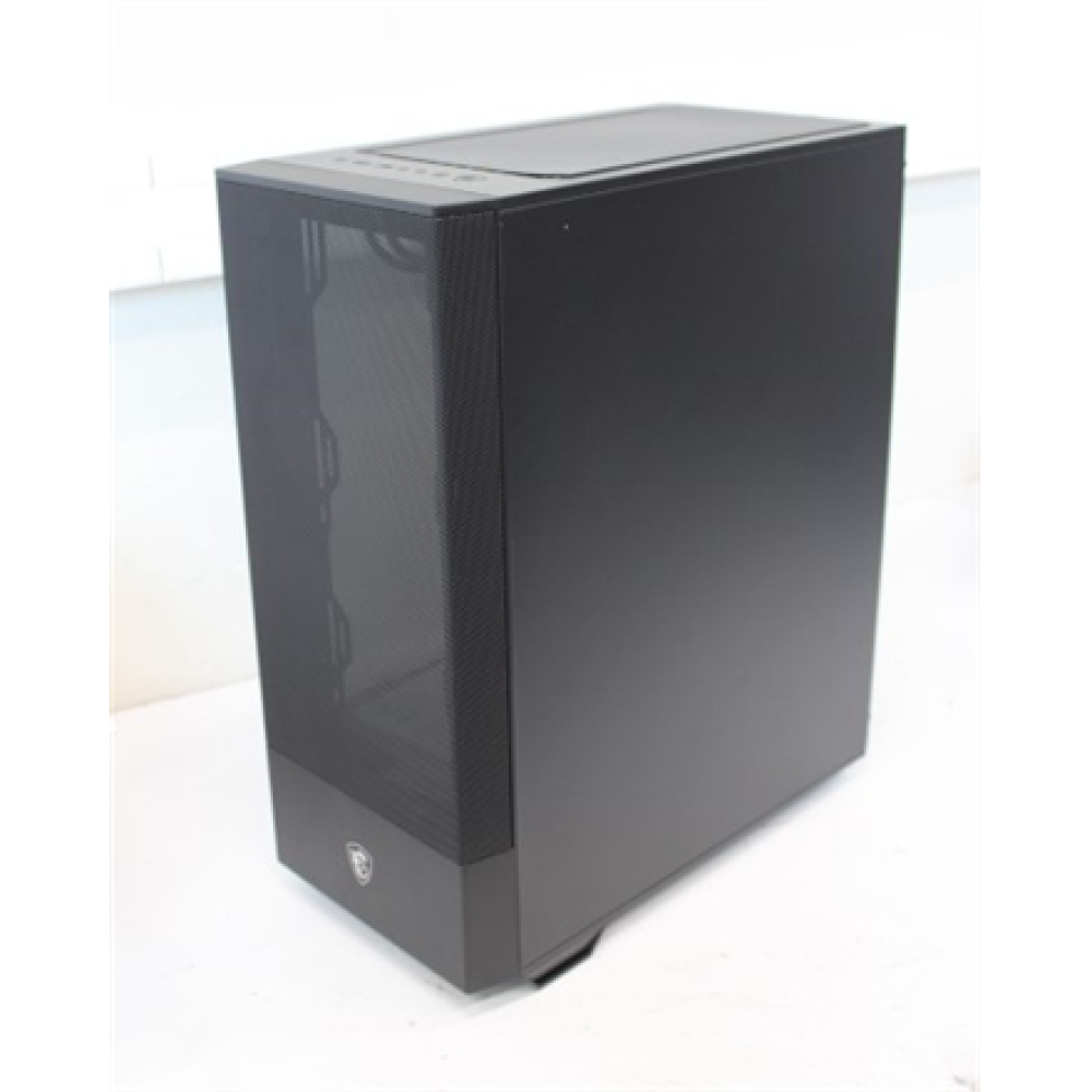 SALE OUT. MSI MAG FORGE 110R PC Case, Mid-Tower, USB 3.2, Black , MSI , DAMAGED PACKAGING, BROKEN LEG