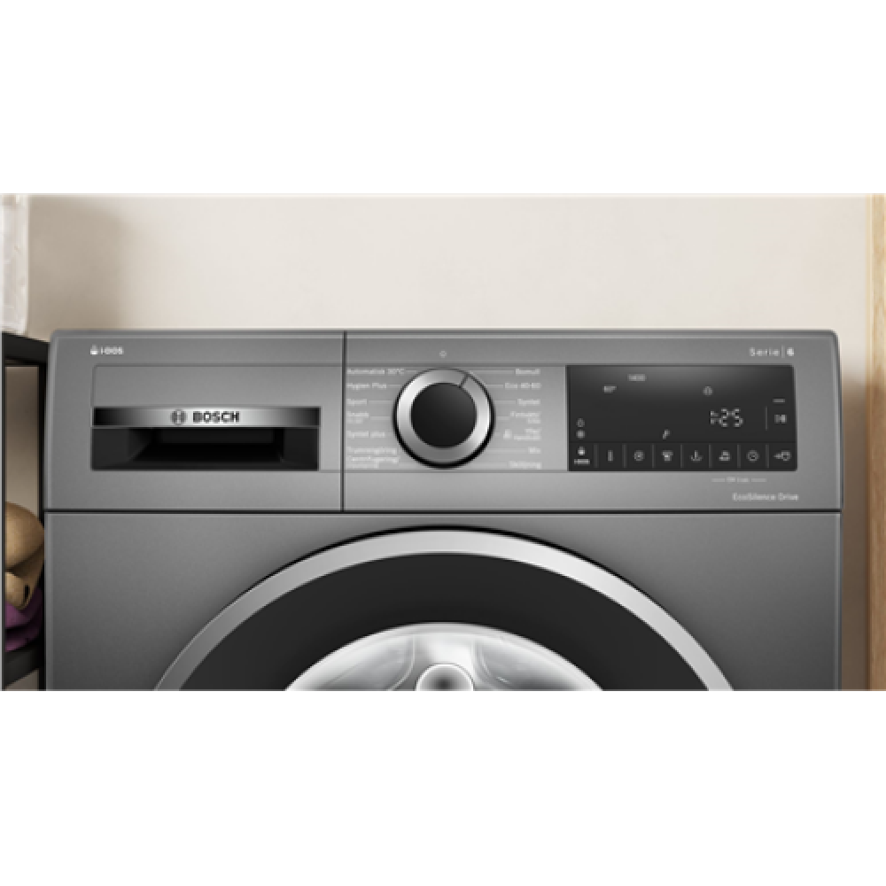 Bosch Washing Machine WGG244ARSN Energy efficiency class A, Front loading, Washing capacity 9 kg, 1400 RPM, Depth 59 cm, Width 59.8 cm, Display, LED, Grey