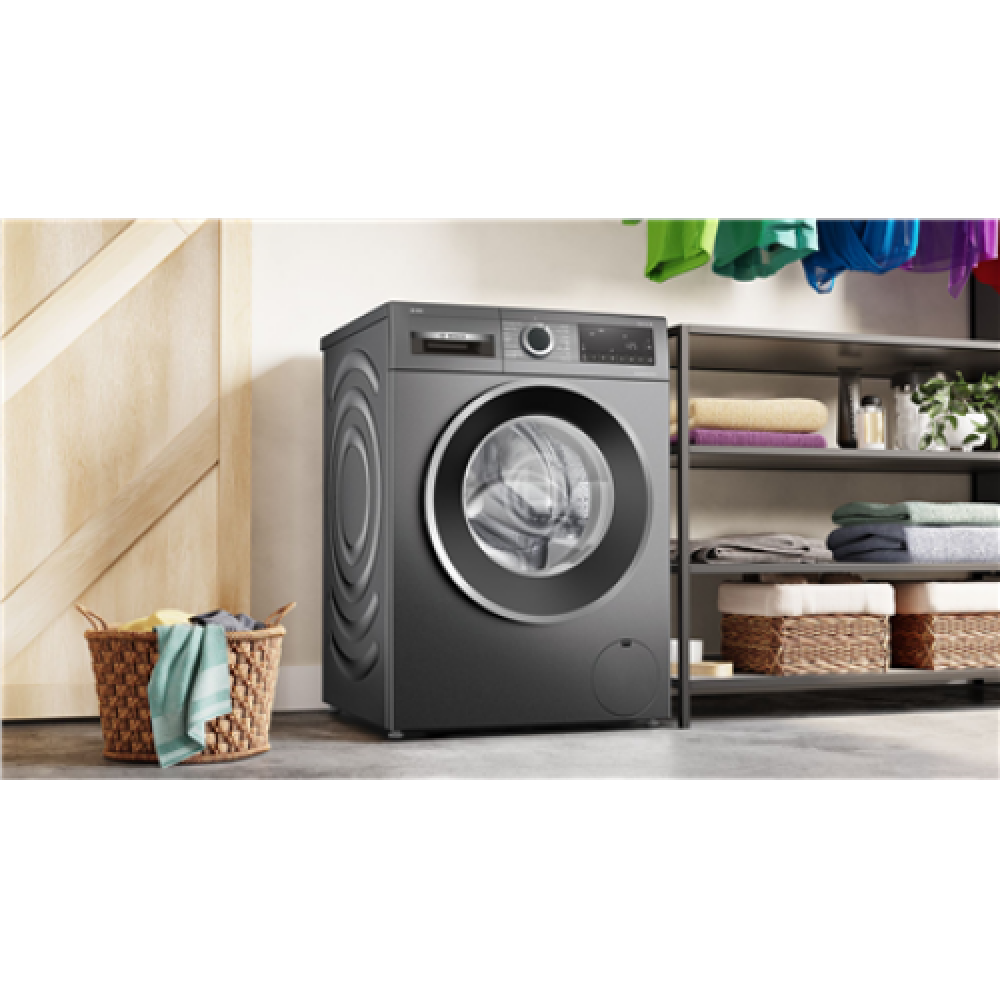 Bosch Washing Machine WGG244ARSN Energy efficiency class A, Front loading, Washing capacity 9 kg, 1400 RPM, Depth 59 cm, Width 59.8 cm, Display, LED, Grey