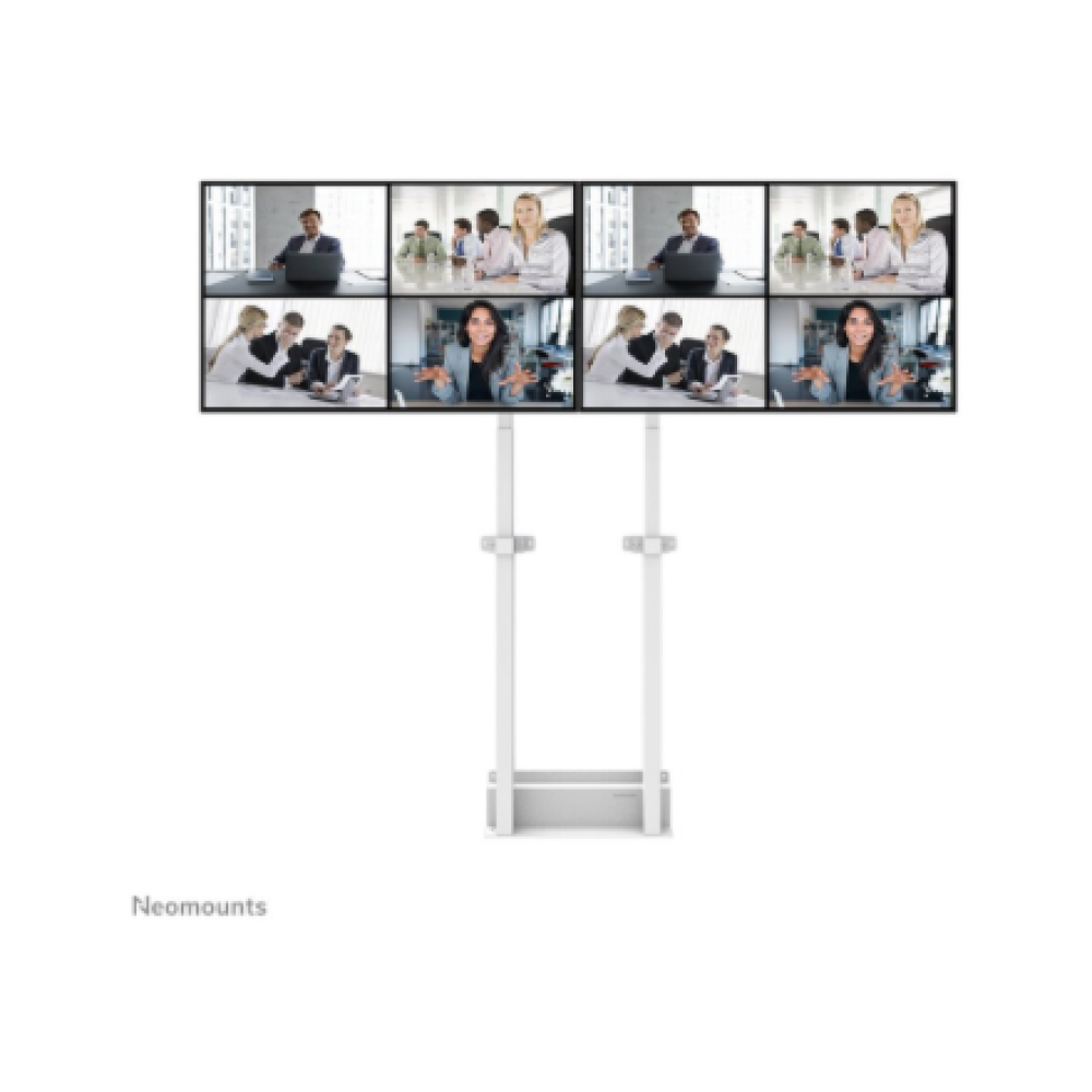 Neomounts Floor stand , ADM-875WH2 Dual screen adapter , Adjustable Height , 42-65 , Maximum weight (capacity) 40 kg , White