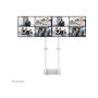 Neomounts Floor stand , ADM-875WH2 Dual screen adapter , Adjustable Height , 42-65 , Maximum weight (capacity) 40 kg , White
