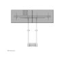 Neomounts Floor stand , ADM-875WH2 Dual screen adapter , Adjustable Height , 42-65 , Maximum weight (capacity) 40 kg , White