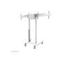 Neomounts Floor stand , ADM-875WH2 Dual screen adapter , Adjustable Height , 42-65 , Maximum weight (capacity) 40 kg , White