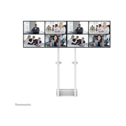 Neomounts Floor stand , ADM-875WH2 Dual screen adapter , Adjustable Height , 42-65 , Maximum weight (capacity) 40 kg , White
