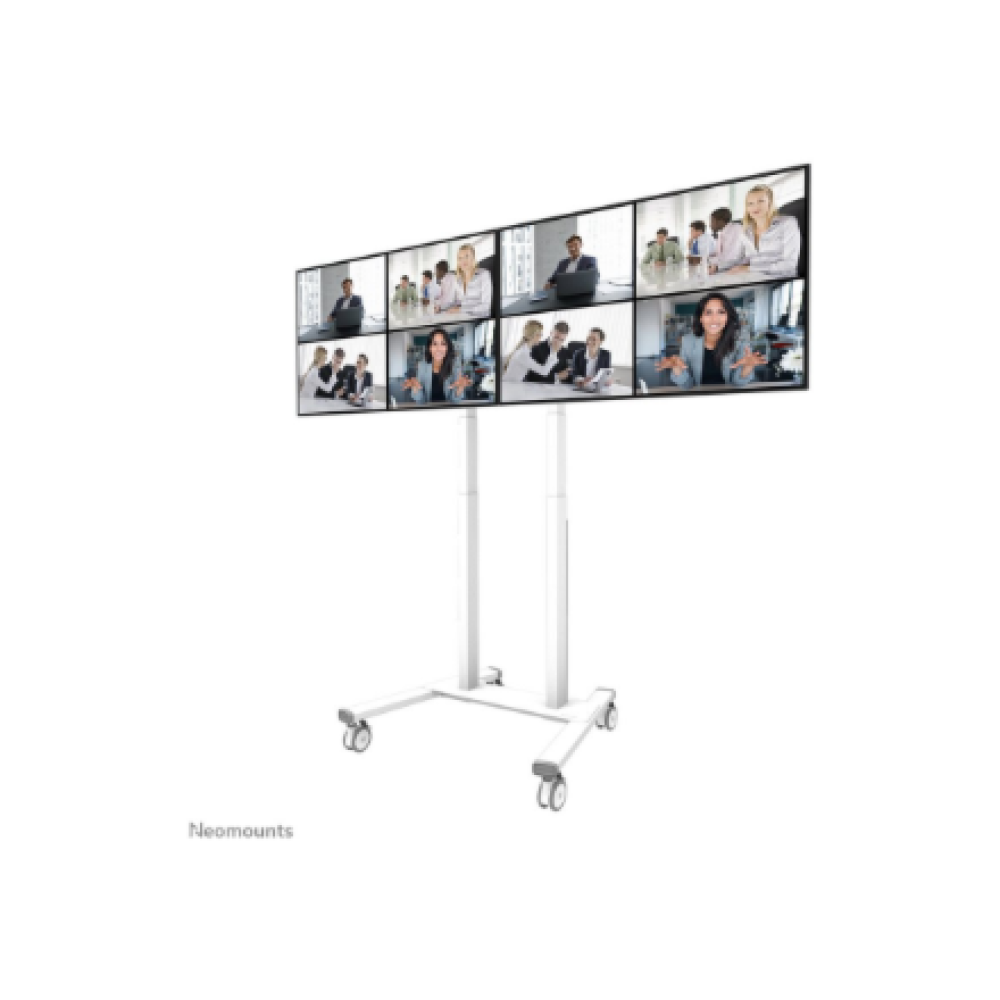 Neomounts Floor stand , ADM-875WH2 Dual screen adapter , Adjustable Height , 42-65 , Maximum weight (capacity) 40 kg , White