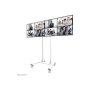 Neomounts Floor stand , ADM-875WH2 Dual screen adapter , Adjustable Height , 42-65 , Maximum weight (capacity) 40 kg , White