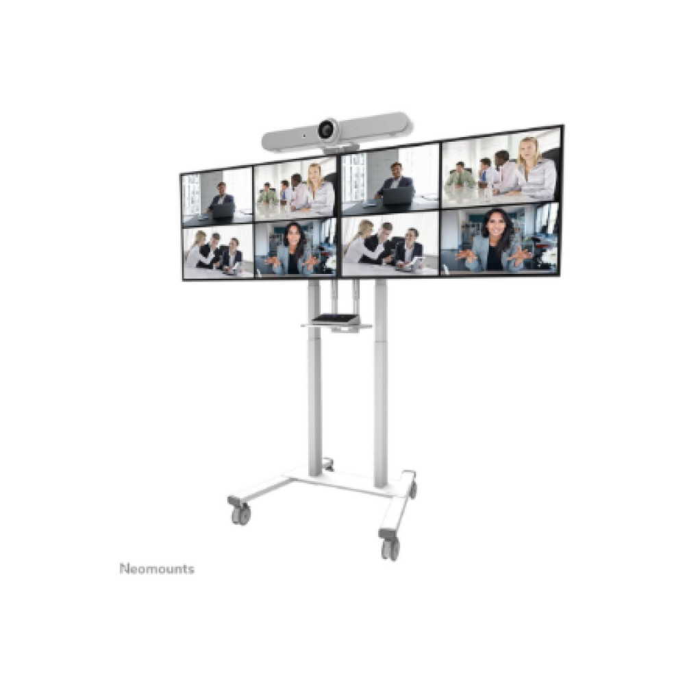Neomounts Floor stand , ADM-875WH2 Dual screen adapter , Adjustable Height , 42-65 , Maximum weight (capacity) 40 kg , White