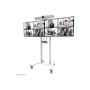 Neomounts Floor stand , ADM-875WH2 Dual screen adapter , Adjustable Height , 42-65 , Maximum weight (capacity) 40 kg , White
