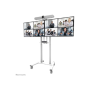 Neomounts Floor stand , ADM-875WH2 Dual screen adapter , Adjustable Height , 42-65 , Maximum weight (capacity) 40 kg , White