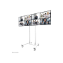 Neomounts Floor stand , ADM-875WH2 Dual screen adapter , Adjustable Height , 42-65 , Maximum weight (capacity) 40 kg , White
