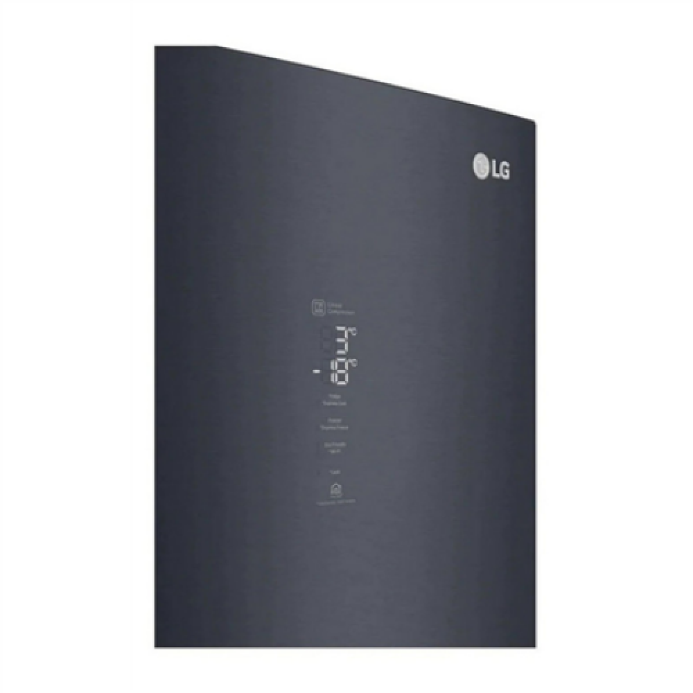 LG Refrigerator GBB92MCACP Energy efficiency class C, Free standing, Combi, Height 203 cm, No Frost system, Fridge net capacity 277 L, Freezer net capacity 107 L, Display, 35 dB, Black