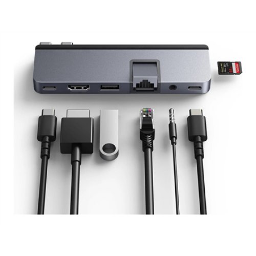 Hyper , HyperDrive DUO PRO 7-in-2 USB-C Hub for MacBook Air/Pro 2016-2020 , Ethernet LAN (RJ-45) ports 1 , HDMI ports quantity 1