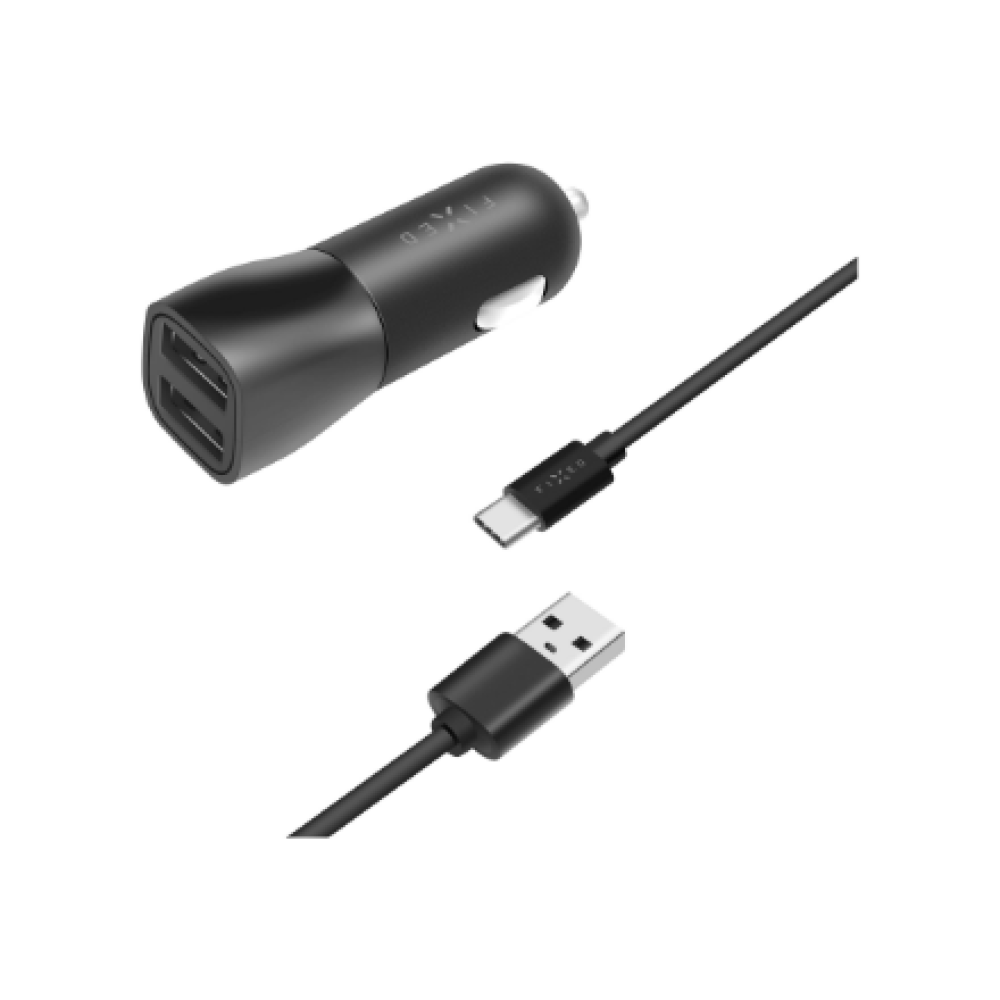 Fixed , Car Charger , Dual USB Cable