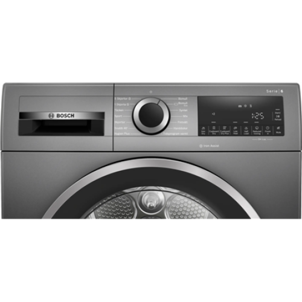 Bosch , WQG245ARSN , Dryer Machine , Energy efficiency class A++ , Front loading , 9 kg , Sensitive dry , LED , Depth 61.3 cm , Steam function , Black