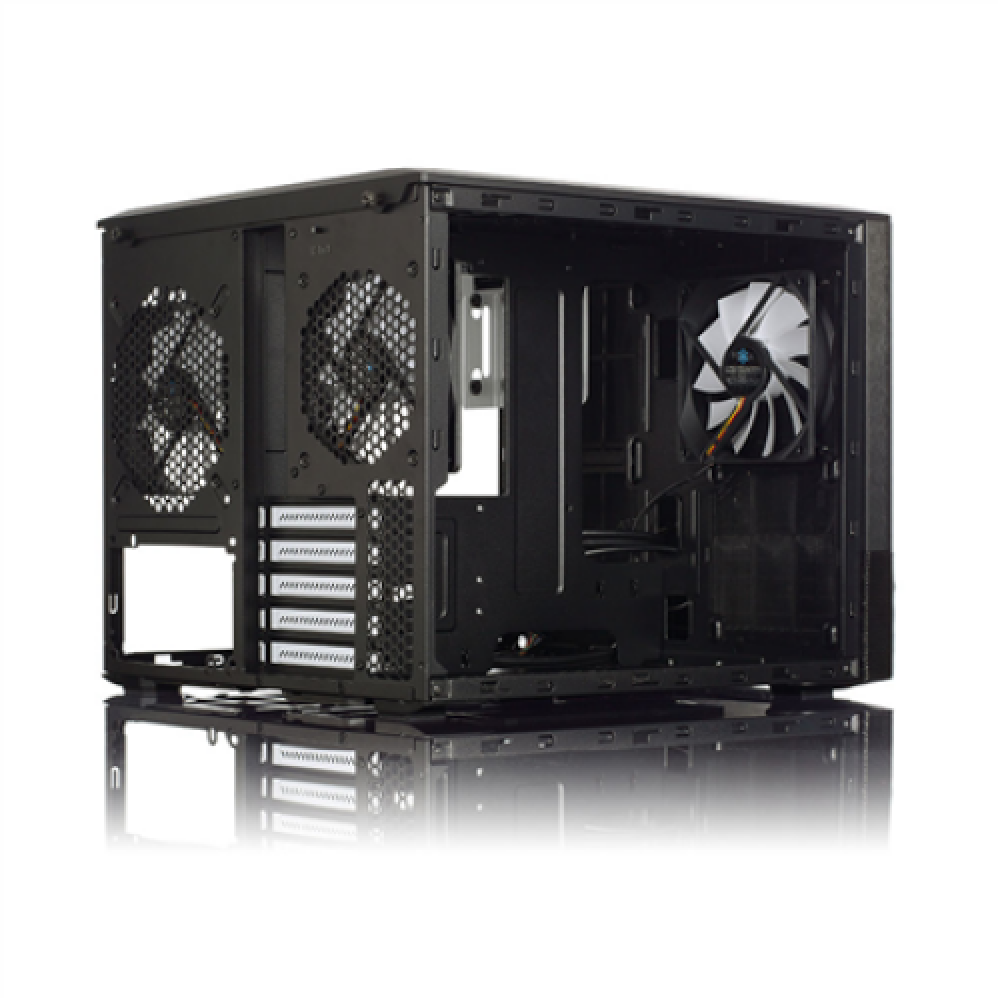 Fractal Design , NODE 804 , Side window , 2 - USB 3.0Audio in/outPower button with LED (white)HDD activity LED (white) , Black , Micro ATX , Power supply included No
